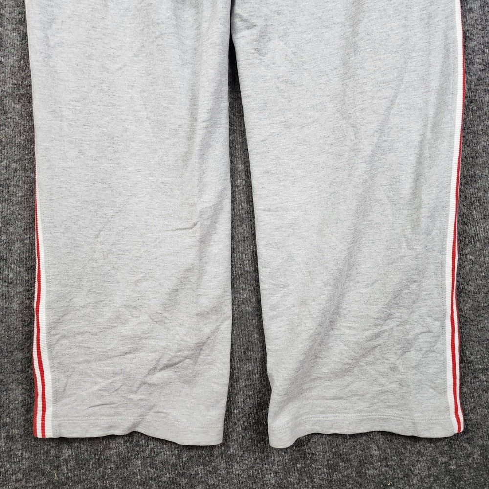 Tommy Hilfiger Sweatpants Women Medium Grey Red Striped Varsity Athletic Dept - Picture 6 of 8